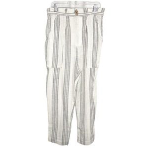 Free People Semi Sweet Ivory Stripes Pants L NWT